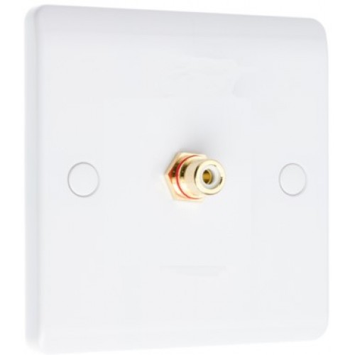 10 x RCA Phono AV Audio Wall face plate – att Black Sliline. NO